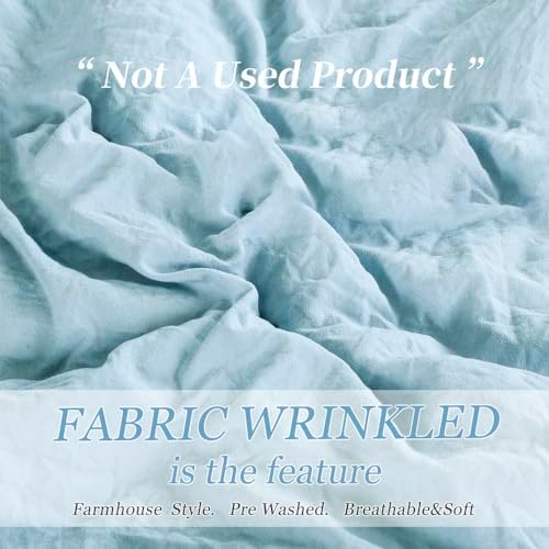 HIG 3pc Blue Twin/Twin XL Bedding Comforter Set Duvet Insert Blanket