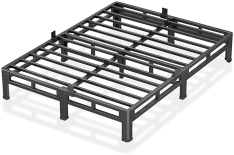 NKZ Metal Platform Bed Frame King Size, 7 Inch Dual-Layer Heavy Duty Base