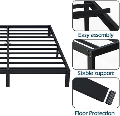 DiaOutro 9 Inch Full Size Bed Frame Heavy Duty Low Profile Metal Platform