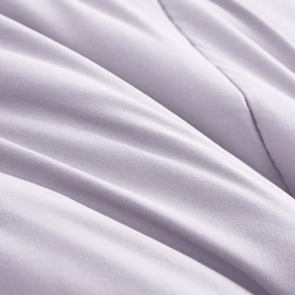 Maple&Stone Full Comforter Set 7 Pieces Bed in a Bag Light Purple Bed Set