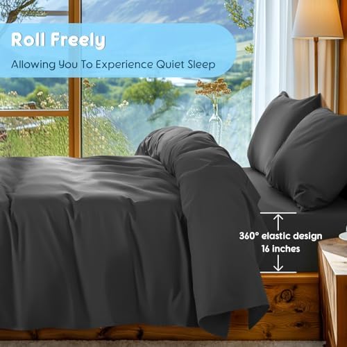 SONORO KATE 1000 Series 100% Egyptian Cotton Full Sheet Set,4 Pieces