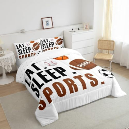 Feelyou Sports Comforter Set Twin Size for Kids Boys Girls