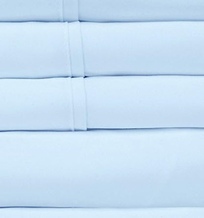 Full Size Bed Sheets - 6 Piece 1500 Supreme Collection Fine Brushed Microfiber Deep Pocket Full Sheet Set Bedding - 2 Extra Pillow Cases, Great Value, Full, Aqua