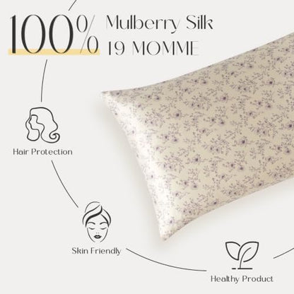 ZIMASILK 100% Pure Mulberry Silk Pillow Cases for Hair and Skin, Standard