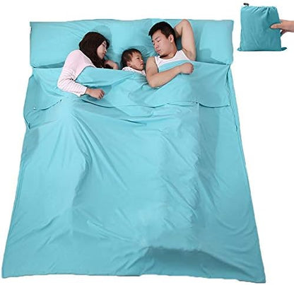 Sleeping Bag Liner, Lightweight Portable, Soft Travel and Camping Sheet, with Compact and Carry Bag, for Travel, Hotel