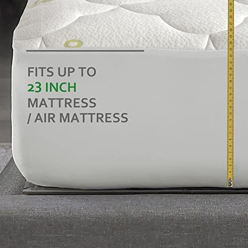 Air Mattress Cover Quilted Mattress Topper Queen Size Pad, Bamboo Viscose