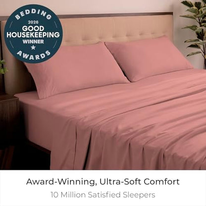 Mellanni Iconic 4-Piece, Ultra Soft Sheet Set (California King, Coral)