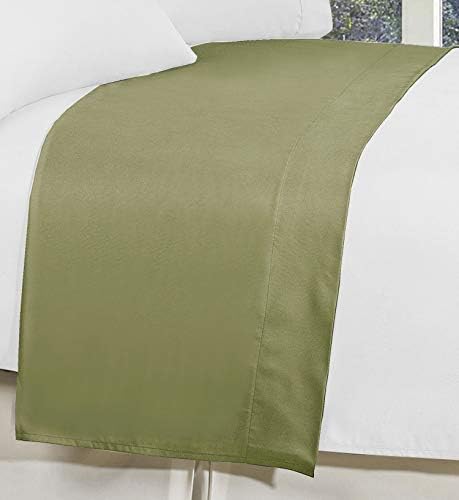 Elegant Comfort Premium Hotel Quality 1-Piece Flat Sheet, Luxury and Softest 1500 Premium Hotel Quality Microfiber Bedding Flat Sheet, Wrinkle-Free, Stain-Resistant, California King, Sage-Green