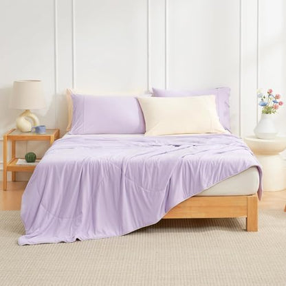 Cozy Bliss Cooling Comforter King XL Size, Cooling Blankets for Hot Sleepers and Night Sweats, Purple Summer Comforter for King XL Bed, Breathable Soft Lightweight Silk Smooth