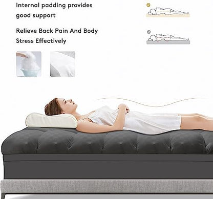SameBed Mattress Topper King,Extra Thick Mattress Pad Cover for Back Pain,Cooling Mattress Protector with 8-21 Inch Deep Pocket,Overfilled Down Alternative Filling,Grey