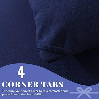 Down Alternative Comforter Navy Blue Full Size - All Season Duvet Insert