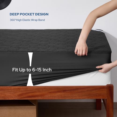 BEDLORE Waterproof Mattress Protector, Twin XL Size Mattress Pad