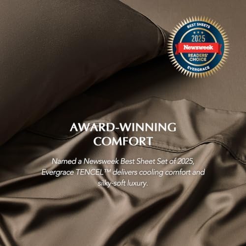 EverGrace Tencel™ Sheet Set, Breathable & Cooling, King, Espresso Brown