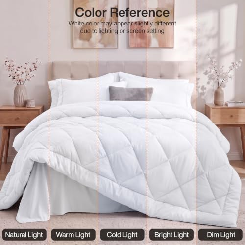 Utopia Bedding Queen Comforter Set, Bed in a Bag 7 Piece, White