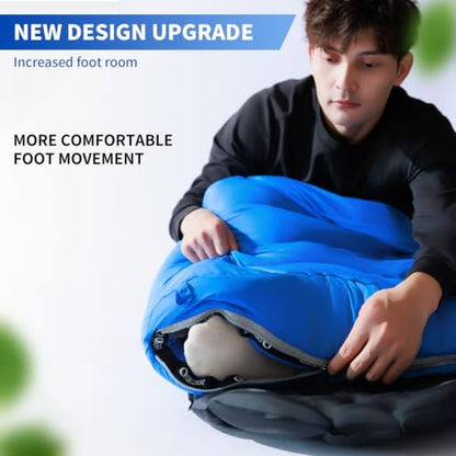 Down Sleeping Bag for Adults, 600 Fill Power Ultralight Backpacking