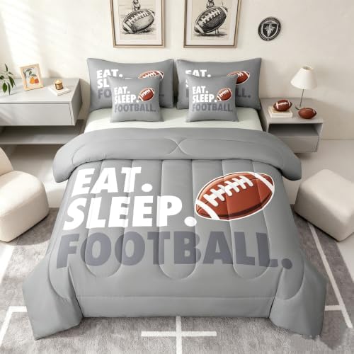 Erosebridal Football Queen Comforter Set with Sheets 7 Piece