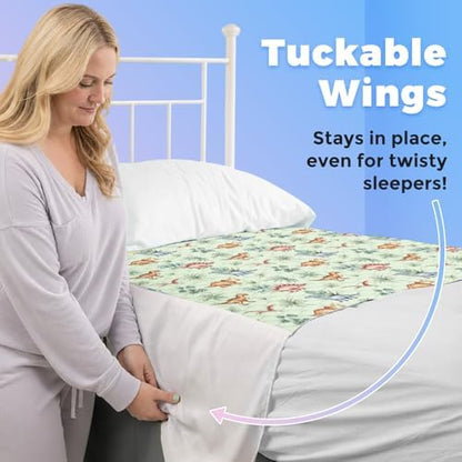 Potty Training Pee Pads for Kids & Toddlers Viscose from Bamboo 3 Pack, 100% Waterproof Absorbent Non-Slip Bed Wetting Pad for Twin Beds, Reusable Washable Sheet & Mattress Protector, 36x36