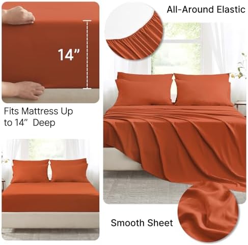 Anluoer Full Size Comforter Sets, 7 Piece Bed in a Bag Full Bedding Sets
