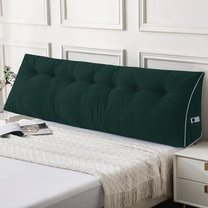 Sasttie Headboard Pillow King, Wedge Pillow Headboard, Green