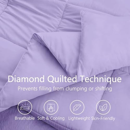Queen Comforter, All Season Down Alternative Lavender Duvet Insert