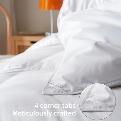 Goose Feather Down Comforter Queen,100% Organic Cotton Duvet Insert