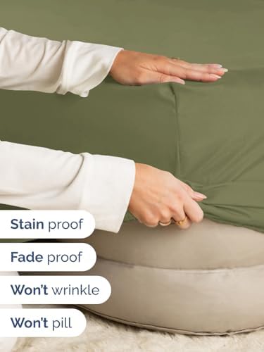 CGK Linens Deep Twin XL Fitted Sheet - Dorm Room Essentials - Sage Green