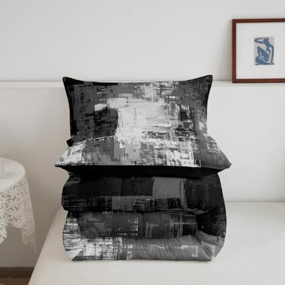 Feelyou Buffalo Check Ombre Comforter Set King Size Kids Duvet