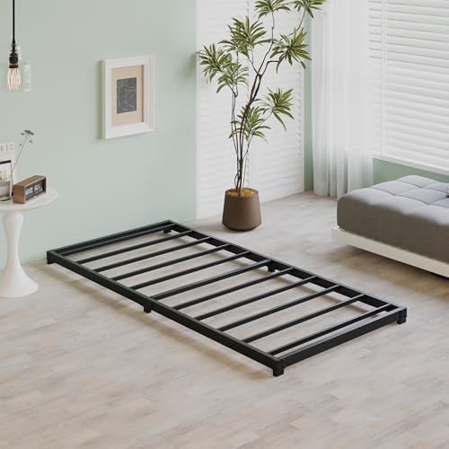 3 Inch Low Profile Twin Bed Frame Heavy Duty Floor Platform
