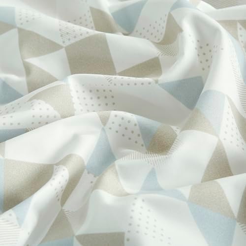 Chezmoi Collection 4-Piece Lodge Geometric Sheet Set Queen - Multicolor Triangle Geometric Shapes Printed Brushed Microfiber Lightweight Breathable Deep Pocket Bed Sheets