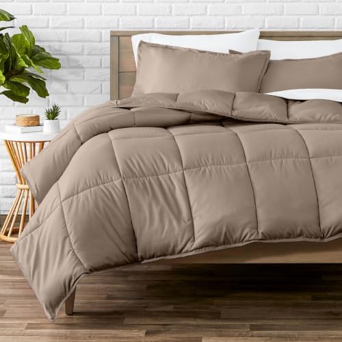 Bare Home Comforter Set - 1800 Ultra Soft (Cal King, Taupe)