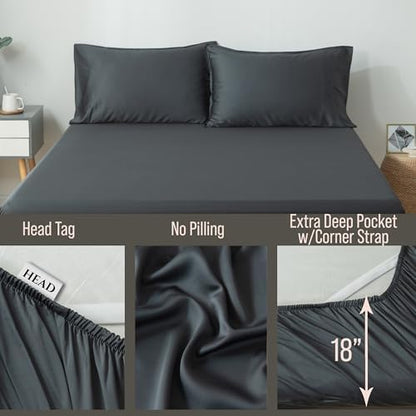 Bella Coterie | Luxury Bamboo Viscose Twin XL Size Fitted Sheet Only