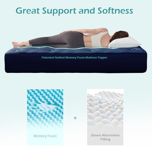 Hansleep Twin XL Mattress Topper College Dorm Memory Foam Soft Mattress Pad