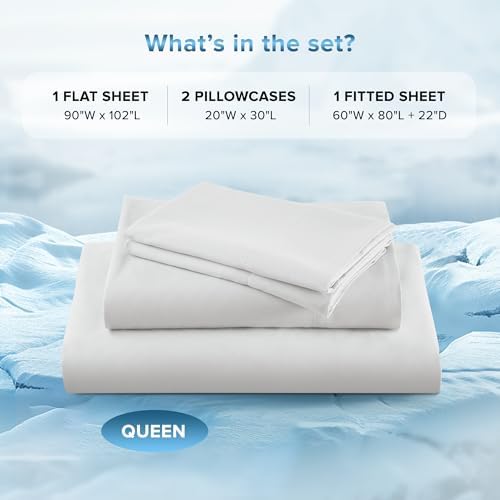 Comfort Spaces Coolmax Moisture Wicking Sheet Set, Queen Extra Deep Pocket