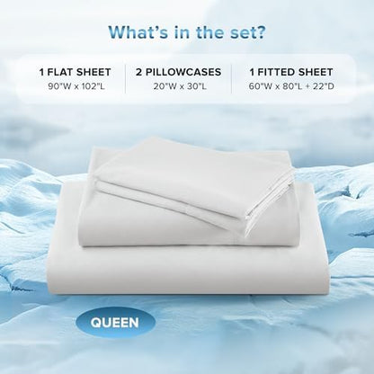 Comfort Spaces Coolmax Moisture Wicking Sheet Set, Queen Extra Deep Pocket