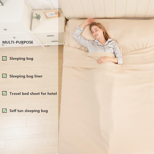 Sleeping Bag Liner, Ultralight & Compact Travel Sheet for Hotel