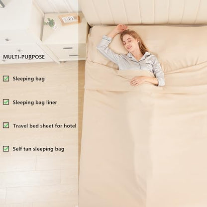 Sleeping Bag Liner, Ultralight & Compact Travel Sheet for Hotel