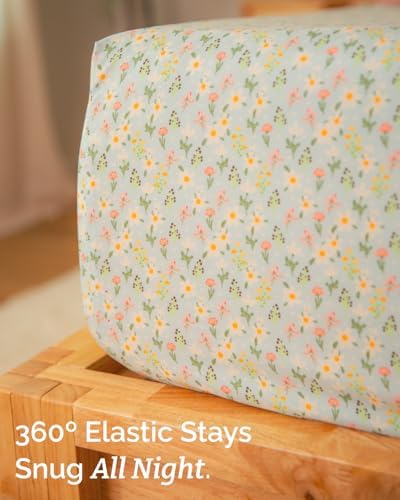Cal King 4 Piece Floral Sheet Set - Breathable & Cooling - Flower Confetti