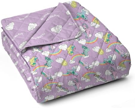 Northwest My Little Pony Purple Skies Twin Quilted Blanket, Comfy Throw, Adults Boys Girls, Soft Lightweight Bedding for Bed, or Couch, 60 x 80 inches