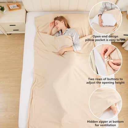 Sleeping Bag Liner, Ultralight & Compact Travel Sheet for Hotel