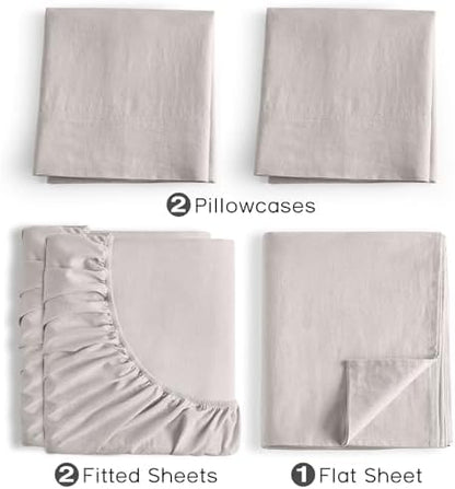 100% Organic Linen Sheets Split King Size Bed Sheets