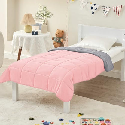 yescool Weighted Throw Blanket 3lbs, 36" x 48", Pink Grey