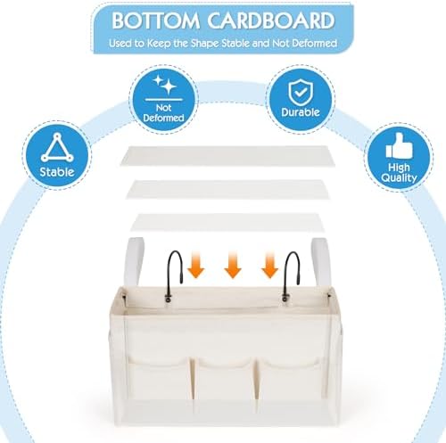 Bedside Caddy Bedside Storage Bag for Headboards/Bunk Bed