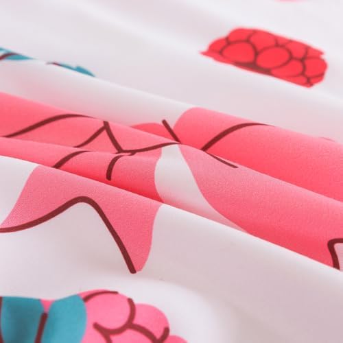 ADASMILE A & S Bows Comforter Twin Size for Girls 6Pcs Pink Bowknot Bedding