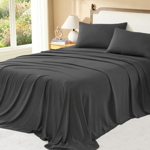 Litanika Super King Comforter Set with Sheets, 7 Pieces Boho Bed Set