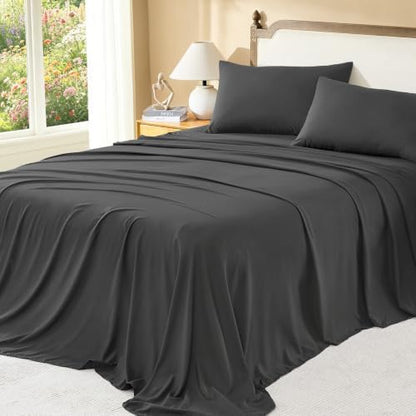 Litanika Super King Comforter Set with Sheets, 7 Pieces Boho Bed Set