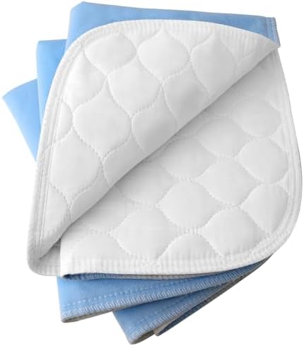 Ultra Soft Quilted Bed Pads, 18" x 24" (3 Pack), Heavy Absorbency Underpads
