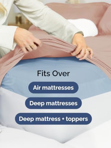 Extra Deep Pocket Queen Size Sheet Set - Breathable & Cooling - Mauve