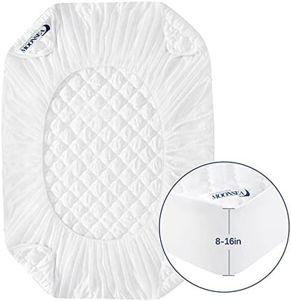Twin Air Mattress Pad Sheets Cover, Plush Quilted Twin Mattress Topper