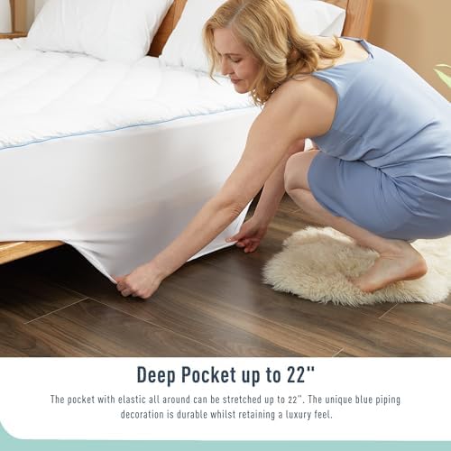 Full Mattress Pad Cotton Quilted Cover 8-22" Deep Pocket, Loft