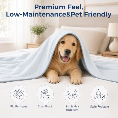 Cooling Comforter Queen Size Breathable Bamboo Summer Blanket